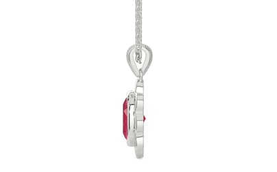 Sterling Silver Ruby Pendant Fine Quality (P3)