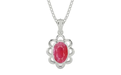 Sterling Silver Ruby Pendant Fine Quality (P3)