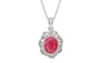 Sterling Silver Ruby Pendant Fine Quality (P5)