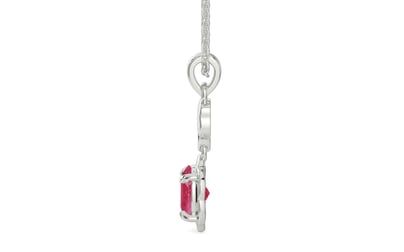 Sterling Silver Ruby Pendant Fine Quality (P6)