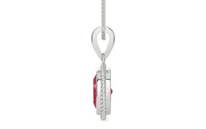 Sterling Silver Ruby Pendant Fine Quality (P7)