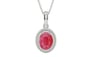 Sterling Silver Ruby Pendant Fine Quality (P7)