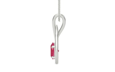 Sterling Silver Ruby Pendant Fine Quality (P9)