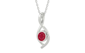 Sterling Silver Ruby Pendant Limited Quality (P1)