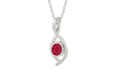 Sterling Silver Ruby Pendant Limited Quality (P1)