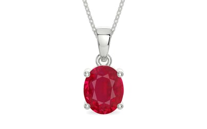 Sterling Silver Ruby Pendant Limited Quality (P10)