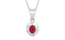 Sterling Silver Ruby Pendant Limited Quality (P11)
