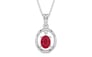 Sterling Silver Ruby Pendant Limited Quality (P2)