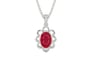 Sterling Silver Ruby Pendant Limited Quality (P3)