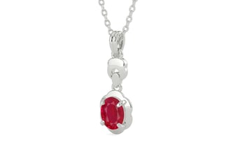 Sterling Silver Ruby Pendant Limited Quality (P6)