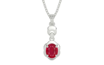 Sterling Silver Ruby Pendant Limited Quality (P6)
