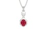 Sterling Silver Ruby Pendant Limited Quality (P6)