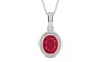 Sterling Silver Ruby Pendant Limited Quality (P7)