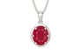 Sterling Silver Ruby Pendant Limited Quality (P8)