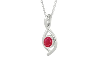 Sterling Silver Ruby Pendant Prime Quality (P1)