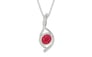 Sterling Silver Ruby Pendant Prime Quality (P1)
