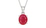 Sterling Silver Ruby Pendant Prime Quality (P10)
