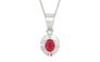 Sterling Silver Ruby Pendant Prime Quality (P11)
