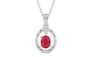 Sterling Silver Ruby Pendant Prime Quality (P2)