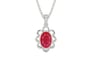 Sterling Silver Ruby Pendant Prime Quality (P3)