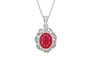 Sterling Silver Ruby Pendant Prime Quality (P5)