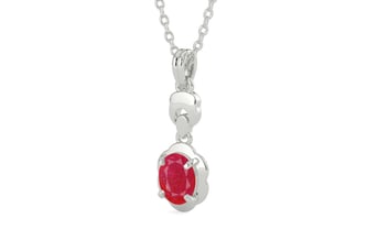 Sterling Silver Ruby Pendant Prime Quality (P6)