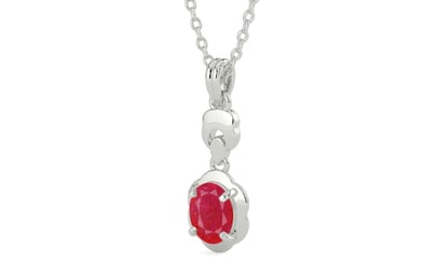 Sterling Silver Ruby Pendant Prime Quality (P6)
