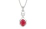 Sterling Silver Ruby Pendant Prime Quality (P6)