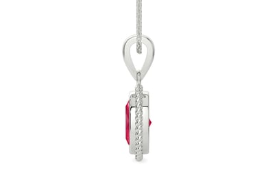 Sterling Silver Ruby Pendant Prime Quality (P7)