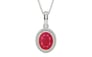 Sterling Silver Ruby Pendant Prime Quality (P7)