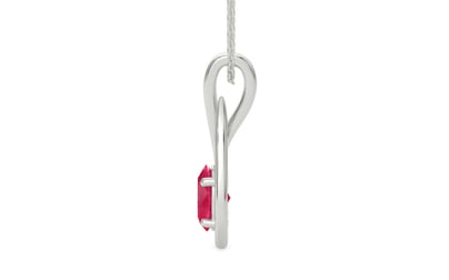 Sterling Silver Ruby Pendant Prime Quality (P9)