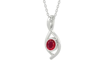 Sterling Silver Ruby Pendant Rare Quality (P1)