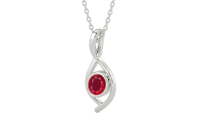 Sterling Silver Ruby Pendant Rare Quality (P1)