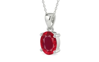 Sterling Silver Ruby Pendant Rare Quality (P10)
