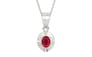 Sterling Silver Ruby Pendant Rare Quality (P11)