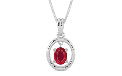 Sterling Silver Ruby Pendant Rare Quality (P2)
