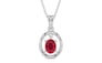 Sterling Silver Ruby Pendant Rare Quality (P2)