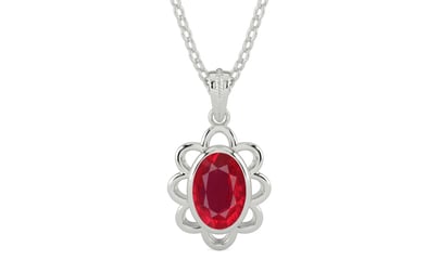 Sterling Silver Ruby Pendant Rare Quality (P3)