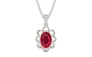 Sterling Silver Ruby Pendant Rare Quality (P3)