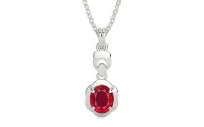 Sterling Silver Ruby Pendant Rare Quality (P6)