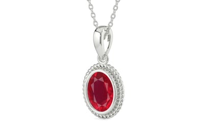 Sterling Silver Ruby Pendant Rare Quality (P7)