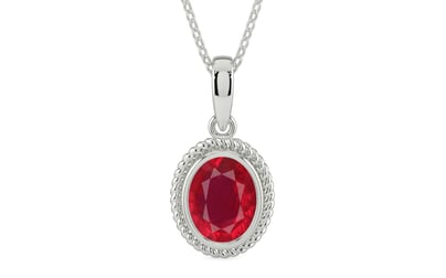 Sterling Silver Ruby Pendant Rare Quality (P7)