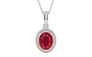 Sterling Silver Ruby Pendant Rare Quality (P7)