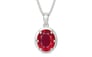 Sterling Silver Ruby Pendant Rare Quality (P8)
