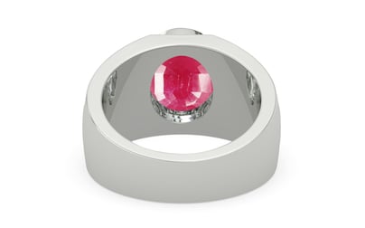 Sterling Silver Ruby Ring Fine Quality (R1)