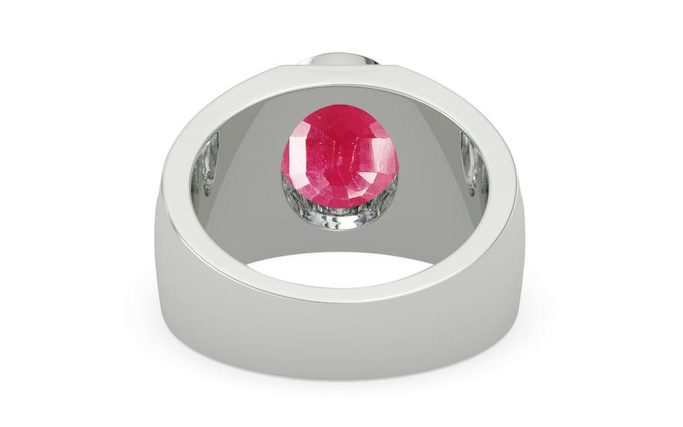 Sterling Silver Ruby Ring Fine Quality (R1)