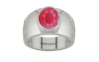 Sterling Silver Ruby Ring Fine Quality (R1)