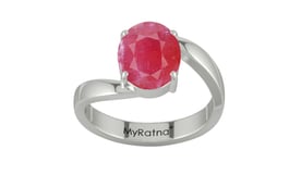 Sterling Silver Ruby Ring Fine Quality (R2)