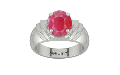 Sterling Silver Ruby Ring Fine Quality (R4)