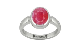 Sterling Silver Ruby Ring Fine Quality (R6)